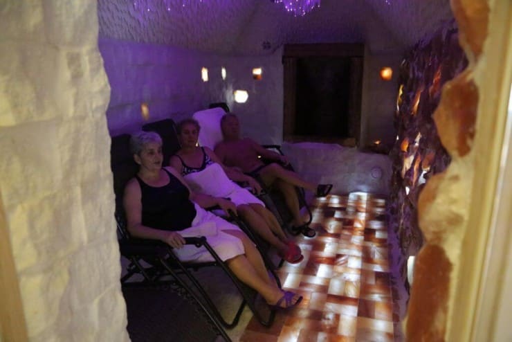 The facility is richly equipped - a salt cave